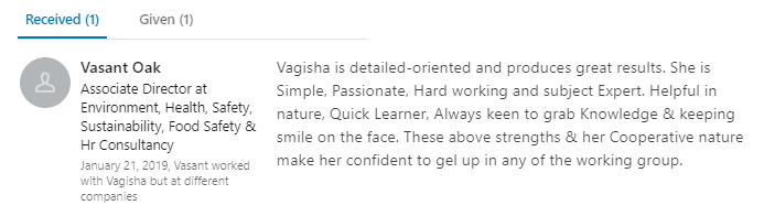 Vagisha Arora Content reviews