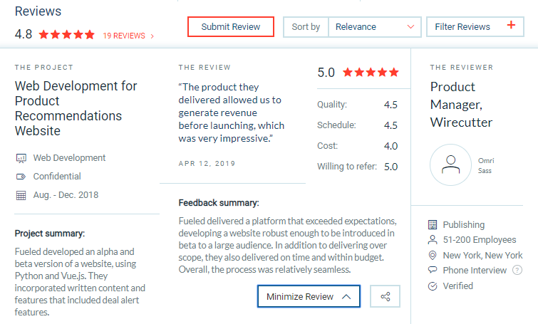 fueled client reviews