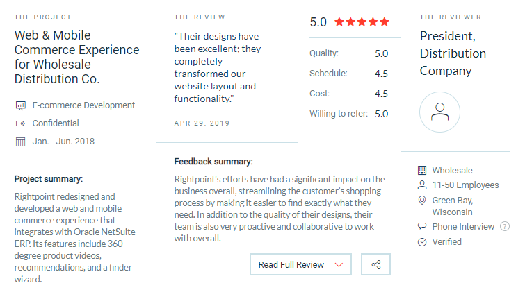 right point client reviews