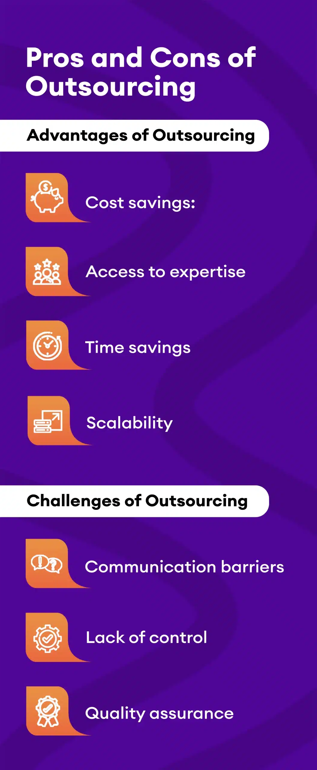 Pros and cons of outsourcing