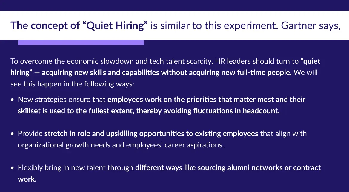 Quiet Hiring