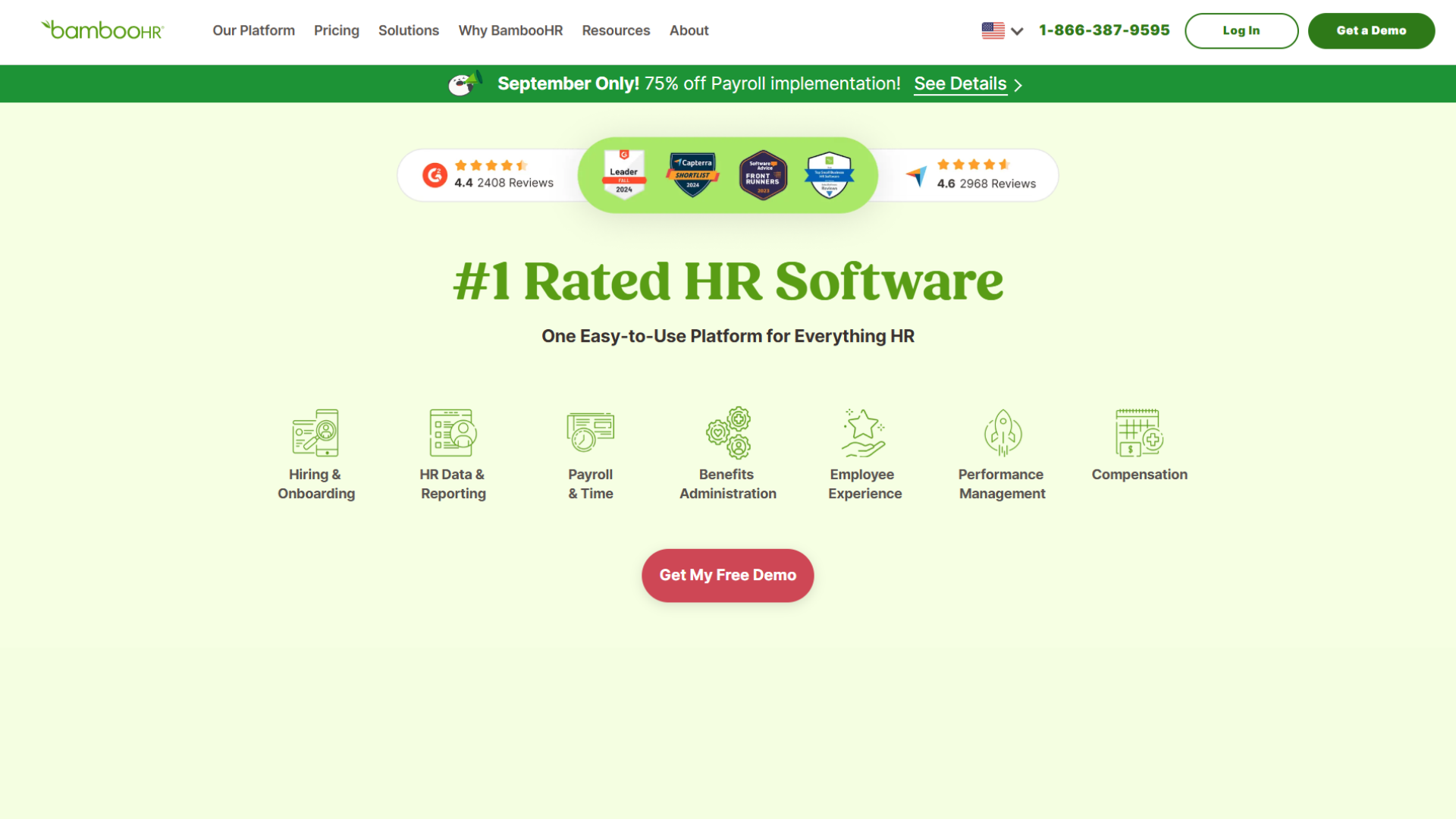 BambooHR - top HRIS Systems 