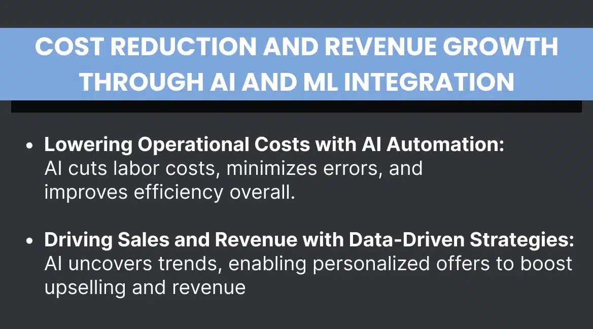 Cost Reduction and Revenue Growth through AI and ML Integration