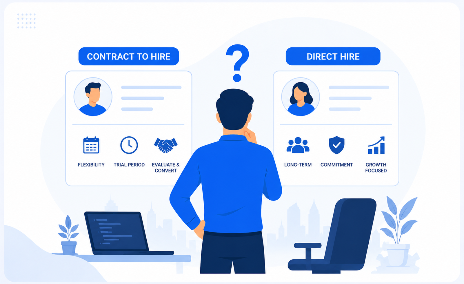Contract Direct Resource Contract to Hire vs Direct Hire: Which IT Model Wins?