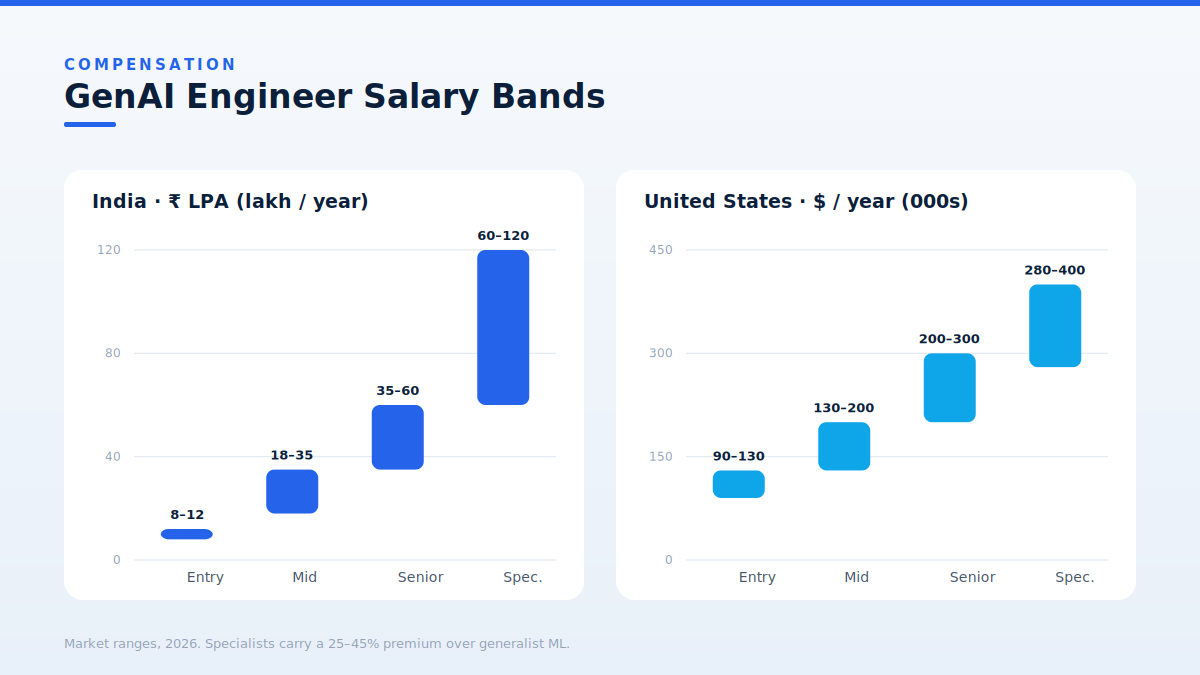 Generative AI engineer salary bands